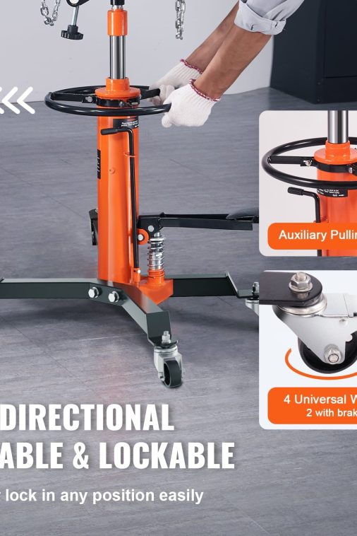SKYSHALO Hydraulic Transmission Jack 1322 lbs 360° Swivel Wheels For Car Lift - Image 6