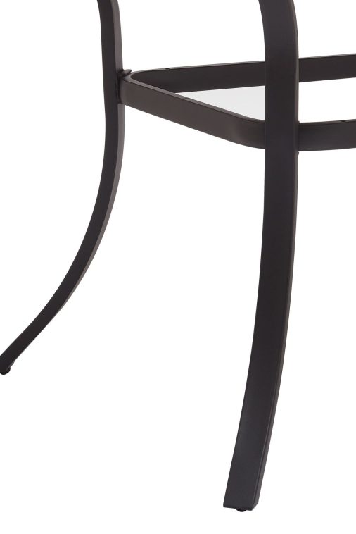 Better Homes & Gardens Newport Outdoor Ceramic Tile Top Rectangular Dining Table with Umbrella Hole, Gray Tabletop, Black Frame Finish, Seats 6 - Image 4