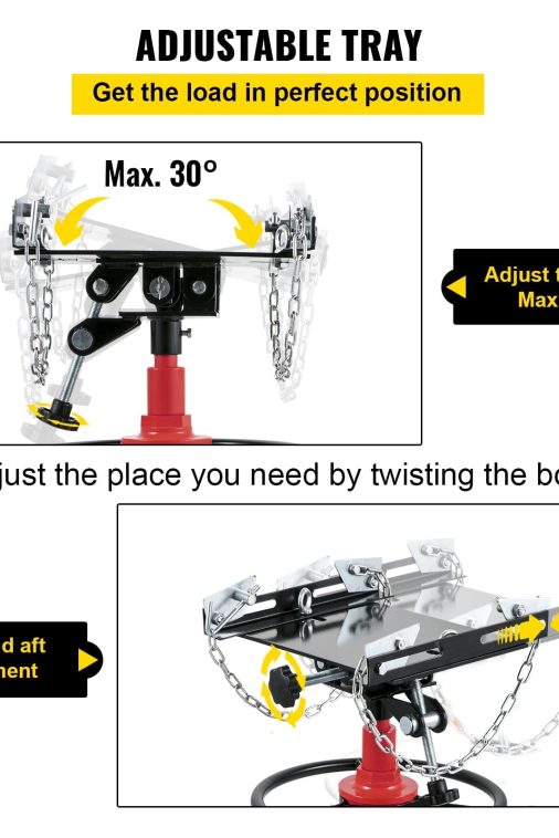 BENTISM Transmission Jack 1322 lbs 2-Stage Hydraulic High Lift Vertical Telescopic - Image 5