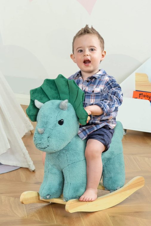 Qaba Rocking Triceratops Shaped Rocker Realistic - Image 3