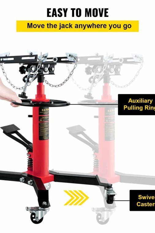 BENTISM Transmission Jack 1322 lbs 2-Stage Hydraulic High Lift Vertical Telescopic - Image 6