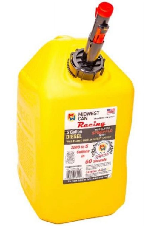 Midwest Can 6010 5 gal Racing Diesel Can, Yellow - Pack of 4