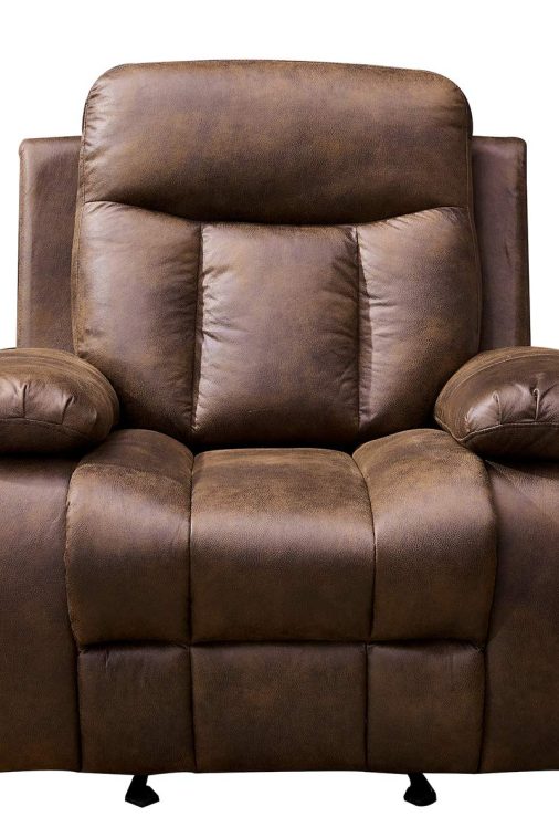 Betsy Furniture 3-PC Microfiber Fabric Recliner Set Living Room Set in Brown, Sofa Loveseat Chair Pillow Top Backrest and Armrests 8028 (Living Room Set 3+2+1) - Image 9