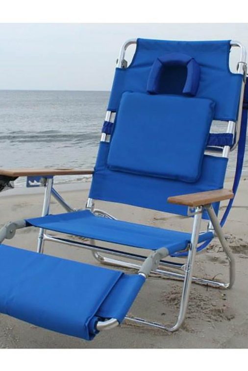 Ostrich Deluxe Padded 3-N-1 Outdoor Lounge Reclining Beach Chair, Blue (4 Pack) - Image 7