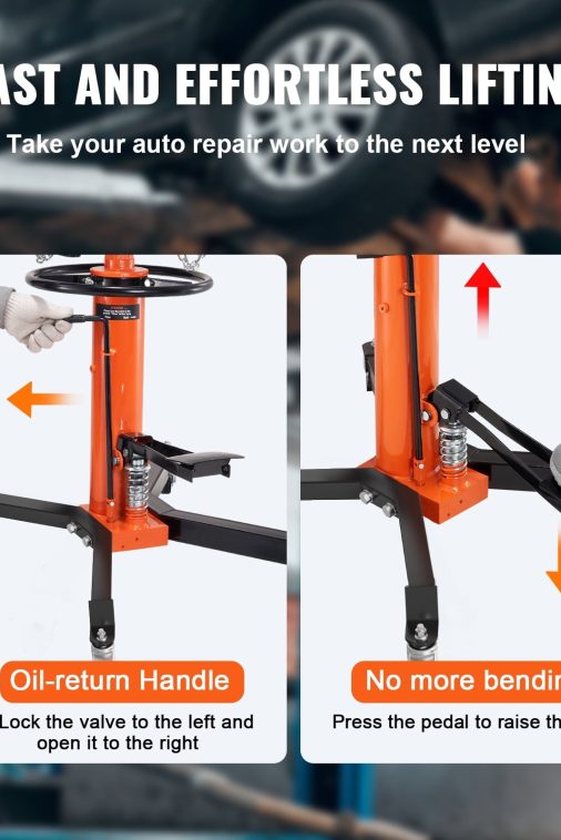 SKYSHALO Hydraulic Transmission Jack 1322 lbs 360° Swivel Wheels For Car Lift - Image 7
