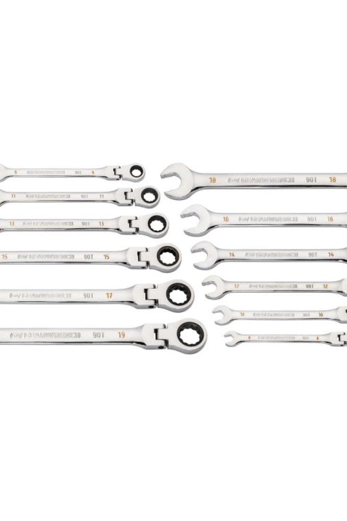 GearWrench 12 Pc. 90T 12PT Metric Flex Combi Ratchet Wre Set - Image 4
