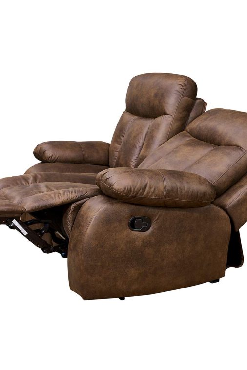 Betsy Furniture 3-PC Microfiber Fabric Recliner Set Living Room Set in Brown, Sofa Loveseat Chair Pillow Top Backrest and Armrests 8028 (Living Room Set 3+2+1) - Image 8