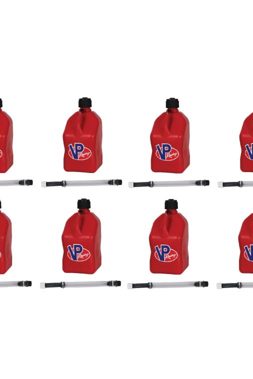 VP Racing Fuels Motorsport 5.5 Gallon Square Utility Jugs, Red (8 Pack)