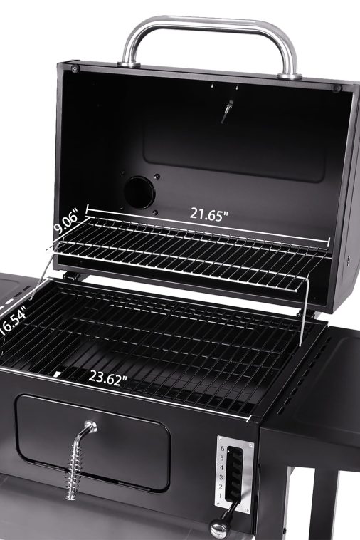 Royal Gourmet CD1824AX 24-Inch Charcoal Grill Outdoor BBQ Smoker Picnic Camping Patio Backyard Cooking, Black - Image 7
