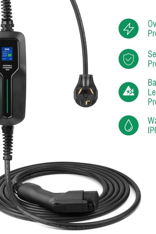 LEFANEV 30 Amp EV Charger Level 2,(NEMA 10-30, 30A/25ft,220V-240V,6.6KW) Portable EVSE Electric Vehicle Charging Station for SAE J1772 Electric Cars - Image 7
