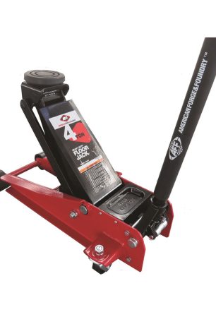 AFF - Service Jack - 4 Ton Capacity - Double Pump - Short Chassis - 2 pc Handle - 4.3" Min H to 20.5" Max H - Heavy Duty
