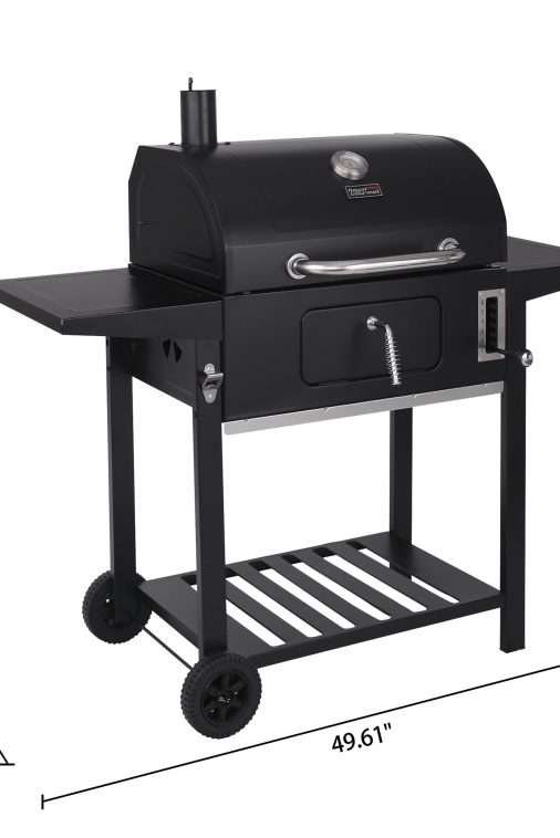 Royal Gourmet CD1824AX 24-Inch Charcoal Grill Outdoor BBQ Smoker Picnic Camping Patio Backyard Cooking, Black - Image 6