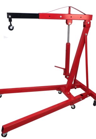 HTTMT- 2 TON Red 4400lb Heavy Duty Engine Motor Hoist Cherry Picker Shop Crane Lift