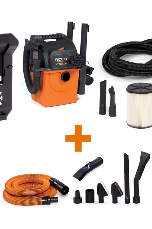 5 Gal. 5.0 Peak HP Portable Wall-Mountable Wet/Dry Shop Vacuum with LED Lighted Car Nozzle and Premium Car Cleaning Kit WD5500B