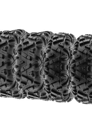 SunF All Terrain ATV UTV Tires 25x8-12 and 25x10-12 6 PR A033 (Complete Full Set of 4)