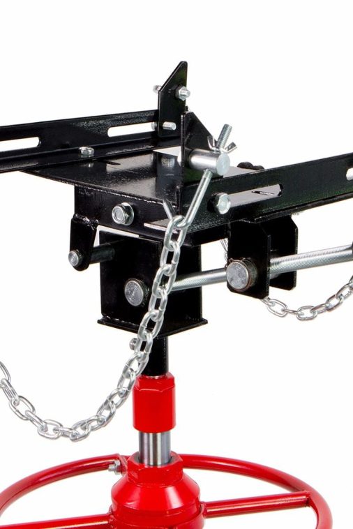 STARK USA Telescoping Hydraulic Transmission Floor Jack Foot Pedal with Caster Wheel Safety Chain, 1/2-Ton Capacity - Image 4