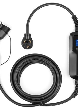 LEFANEV 30 Amp EV Charger Level 2,(NEMA 10-30, 30A/25ft,220V-240V,6.6KW) Portable EVSE Electric Vehicle Charging Station for SAE J1772 Electric Cars