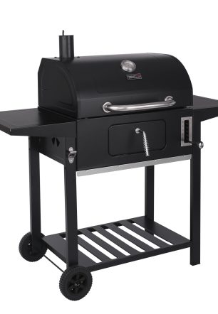 Royal Gourmet CD1824AX 24-Inch Charcoal Grill Outdoor BBQ Smoker Picnic Camping Patio Backyard Cooking, Black