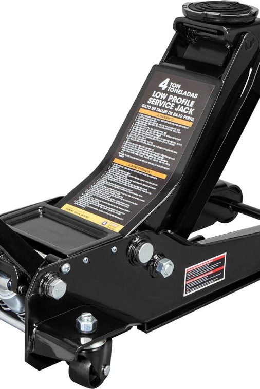 Torin 4 Ton Low Profile Service/Floor Jack Hydraulic Car Jack with Quick Lift Pump,Black,W8407B