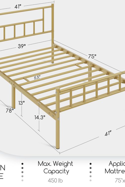 Yaheetech Headboard Footboard Platform Foundation - Image 3