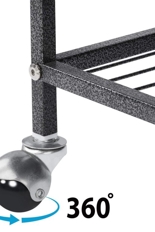 Yaheetech Rolling 2-Story Ferret Cage Small Animal Cage for Chinchilla Adult Rats Metal Critter Nation Cage w/ 2 Removable Ramps/Platforms Black - Image 9