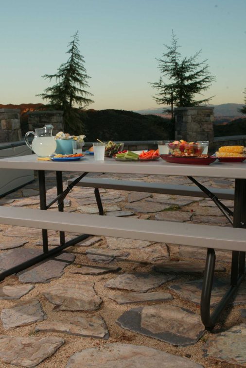 Lifetime 6 Foot Folding Picnic Table, Putty, 22119 - Image 7