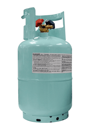 Mastercool 67010 Blue 1/2 in. ACME 30 lb. D.O.T-Approved Recovery Cylinder with Float Switch
