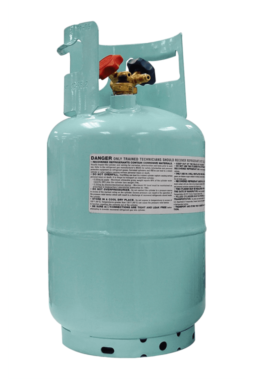 Mastercool 67010 Blue 1/2 in. ACME 30 lb. D.O.T-Approved Recovery Cylinder with Float Switch