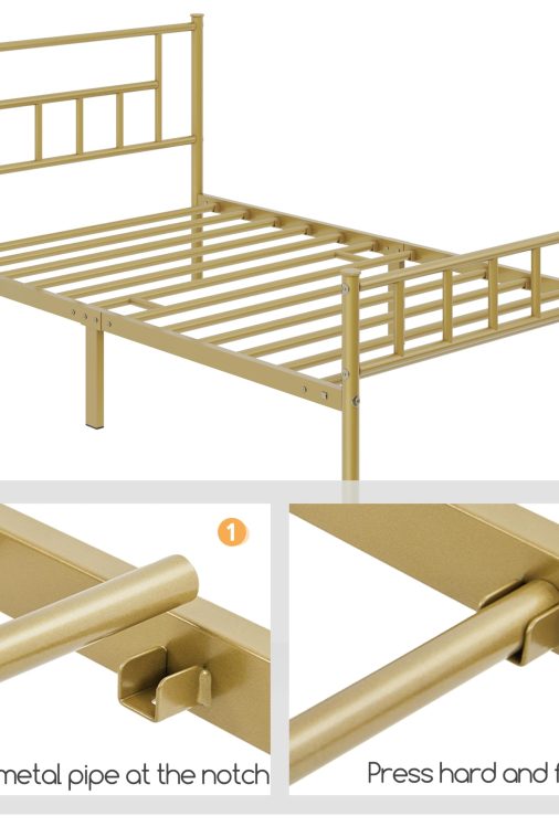 Yaheetech Headboard Footboard Platform Foundation - Image 6