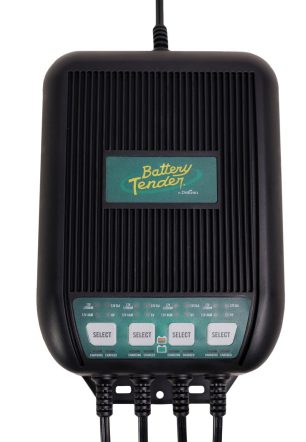 Battery Tender 4 Bank Multibank Charger - 12 AMP (3 AMPs Per Bank) - Selectable 12V / 6V - Smart and Switchable Multi Battery Charger and Maintainer for Marine Applications - 022-1004-DL-WH