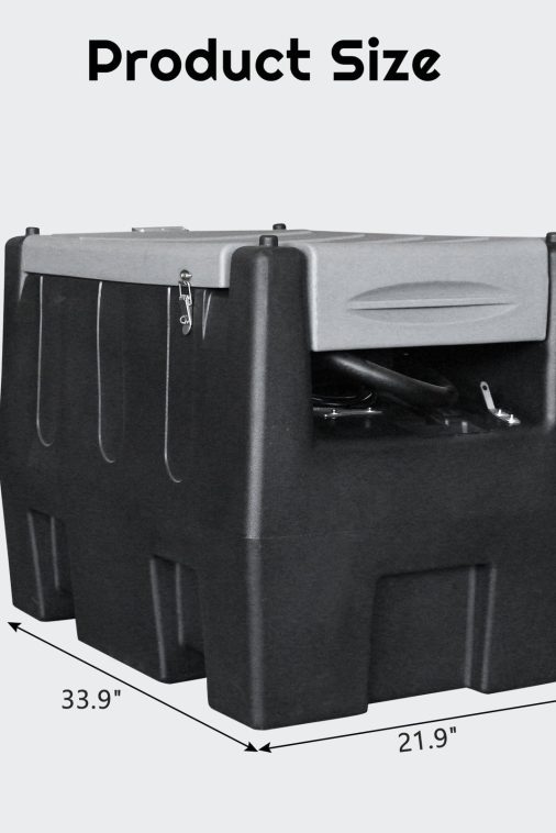 Zimtown Portable Diesel Tank, 58 Gallon Diesel Tank, Portable Fuel Tank, Black - Image 3