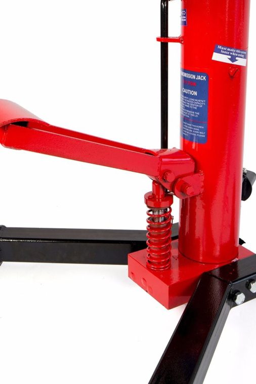 STARK USA Telescoping Hydraulic Transmission Floor Jack Foot Pedal with Caster Wheel Safety Chain, 1/2-Ton Capacity - Image 5