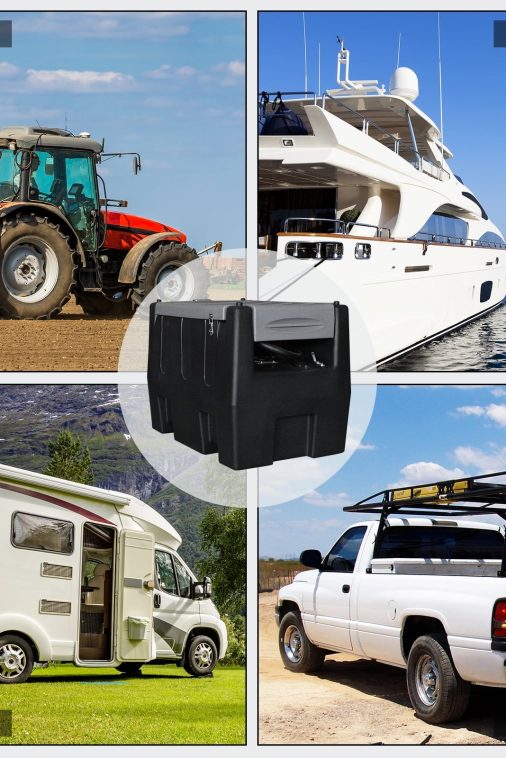 Zimtown Portable Diesel Tank, 58 Gallon Diesel Tank, Portable Fuel Tank, Black - Image 4