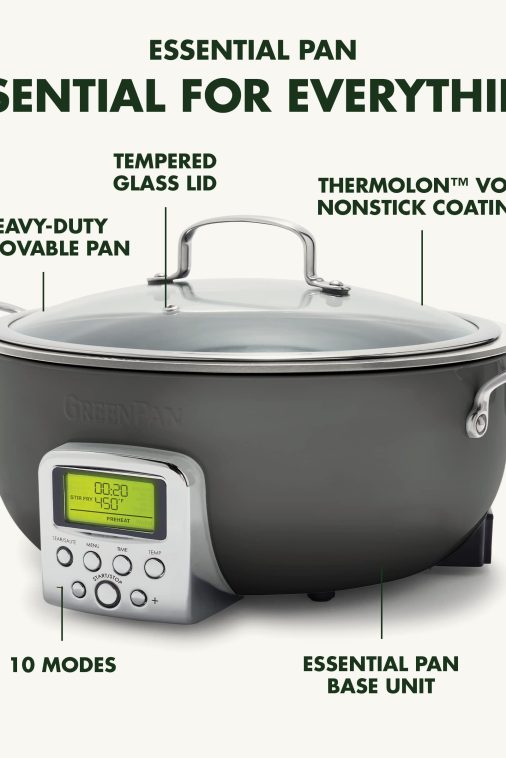 GreenPan Essential Electric Stir Fry Dishwasher - Image 4