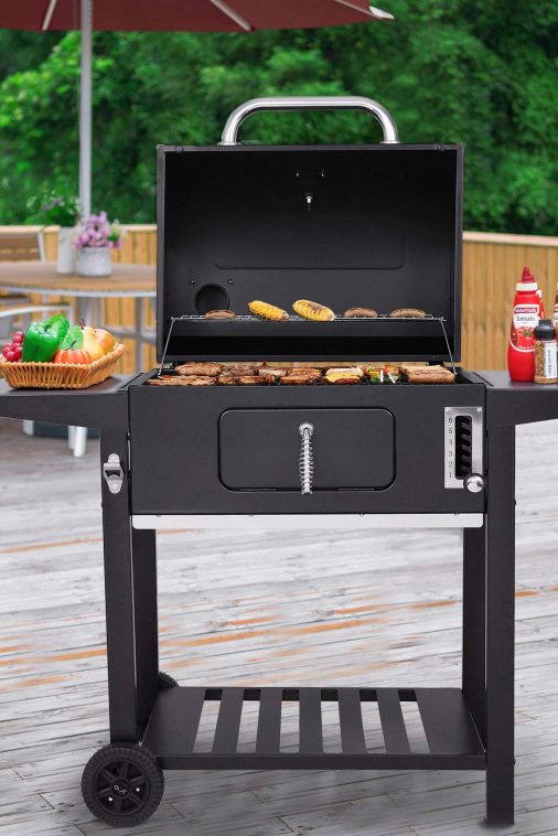 Royal Gourmet CD1824AX 24-Inch Charcoal Grill Outdoor BBQ Smoker Picnic Camping Patio Backyard Cooking, Black - Image 5