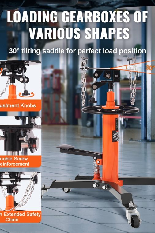 SKYSHALO Hydraulic Transmission Jack 1322 lbs 360° Swivel Wheels For Car Lift - Image 5