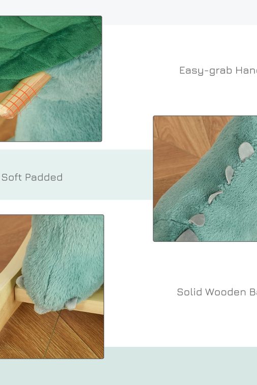 Qaba Rocking Triceratops Shaped Rocker Realistic - Image 8