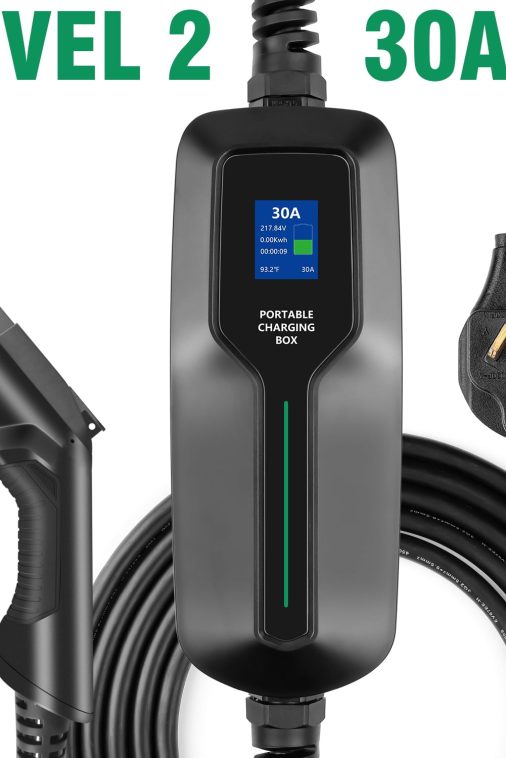 LEFANEV 30 Amp EV Charger Level 2,(NEMA 10-30, 30A/25ft,220V-240V,6.6KW) Portable EVSE Electric Vehicle Charging Station for SAE J1772 Electric Cars - Image 3