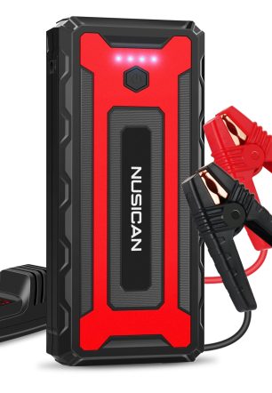 NUSICAN Portable Car Jump Starter , 2600A Peak 22000mAh Lithium battery Booster Power Pack for up to 8.0L Gas & Diesel, Power Bank Charger for Car Battery with Dual USB/Quick Charge 3.0 /Type-C